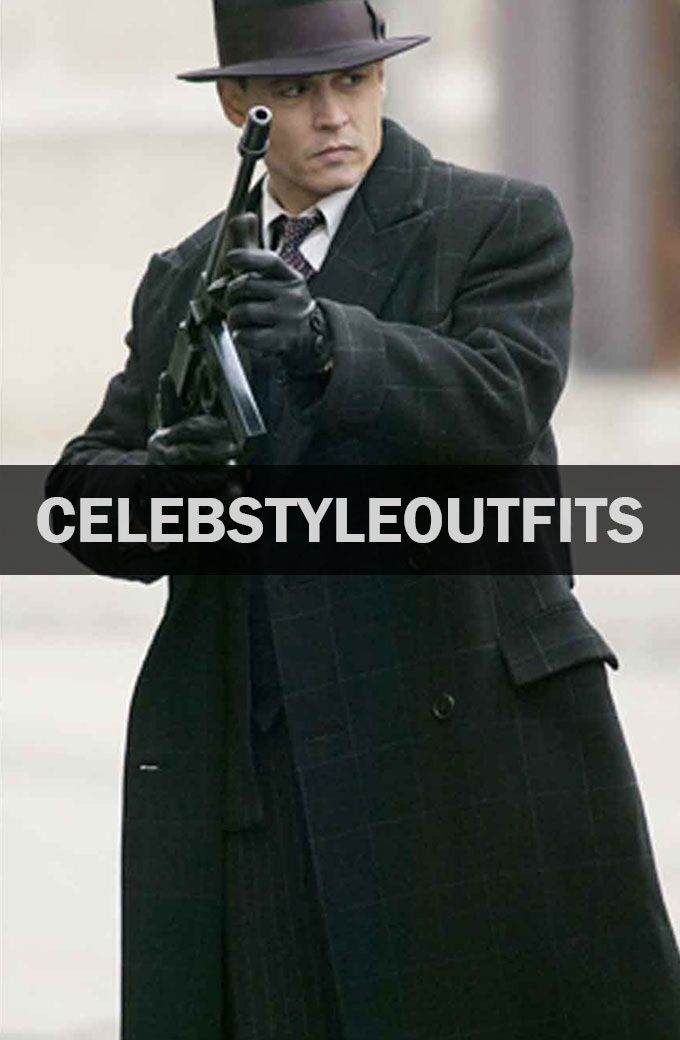 John Dillinger Public Enemies Johnny Depp Black Trench Coat